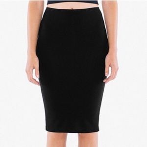 American Apparel Black Stretchy Pencil Skirt -Sz M